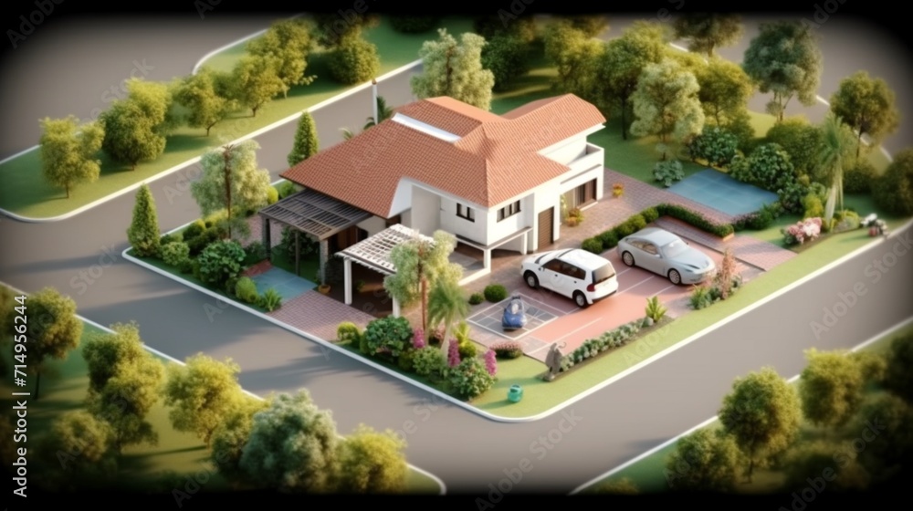 3D Cadastral plan of a Brasil suburban land plot 3D Cadastral plan of a Brasil suburban land plot