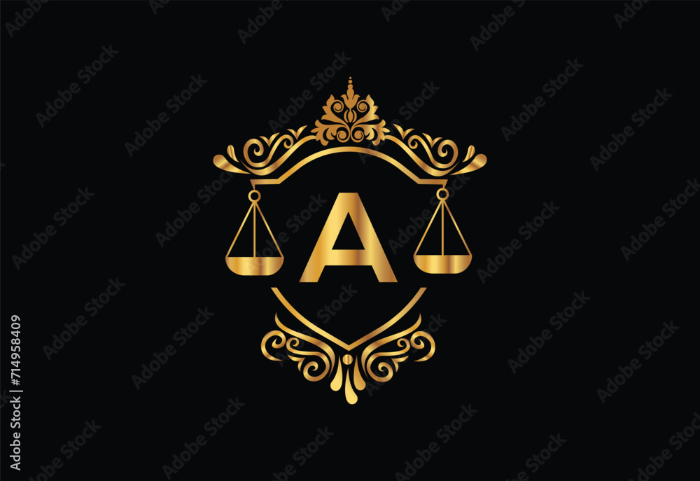 Low firm logo with latter A vector template, Justice logo, Equality, judgement logo vector illustration Low firm logo with latter A vector template, Justice logo, Equality, judgement logo vector illustration