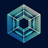 The logo features a hexagon adorned with soothing blue lines, evoking a sense of harmony, modernity, and precision. The six-sided shape represents balance and cohesion