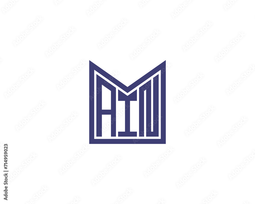 Fototapeta premium AIN logo design vector template