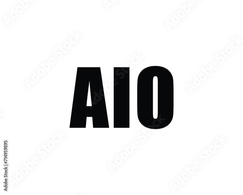AIO logo design vector template