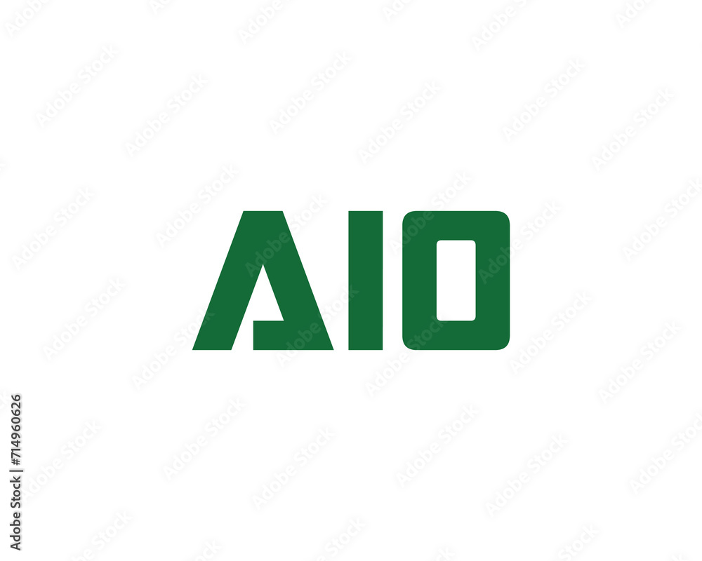 AIO logo design vector template AIO logo design vector template