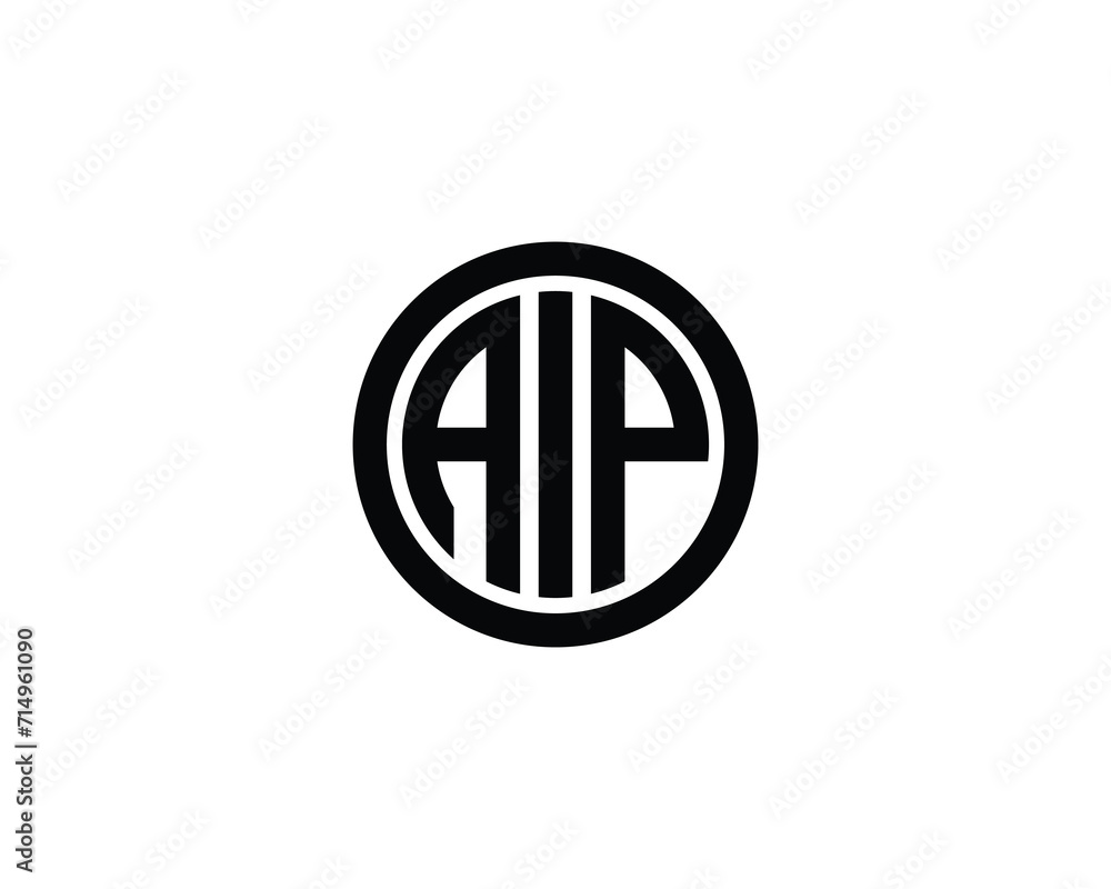 AIP logo design vector template