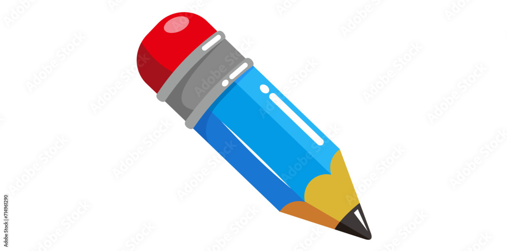 Doodle Pencil Icon, Cartoon Style Pencil With Eraser Vector Illustration.
Doodle Pencil Icon, Cartoon Style Pencil With Eraser Vector Illustration.
