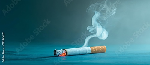 A single cigarette smoke Generative AI photo