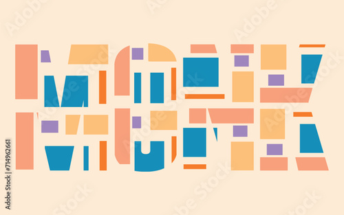 Monk Typography in Geometric Style Design