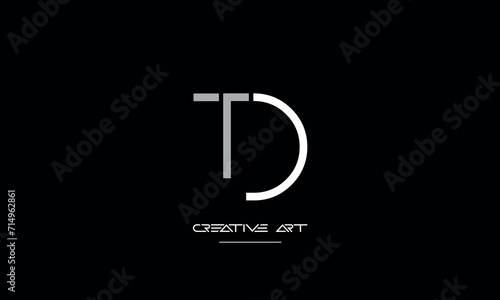 DT, TD, D, T abstract letters logo monogram