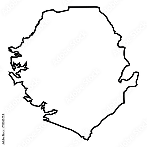 Sierra Leone Outline Map