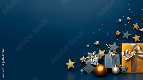 Gift background with copy space for Christmas gifts  holiday or birthday
