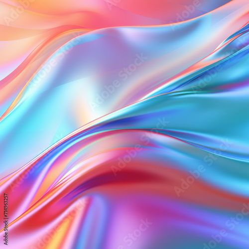 Colorful Background With Wavy Design