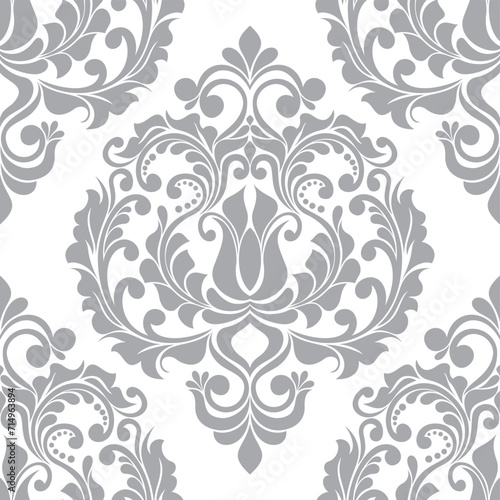 Seamless texture wallpapers in the style of Baroque, Vector seamless floral damask pattern. Royal Victorian seamless pattern  © The Vintage Studio's