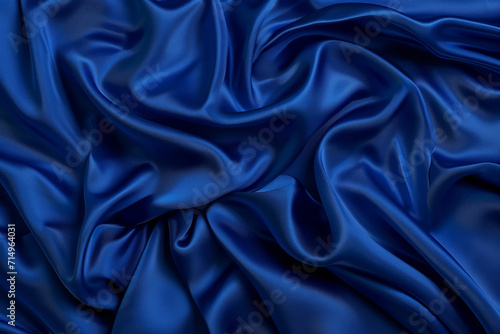 Close Up of Blue Fabric, Textured Cloth Material Background