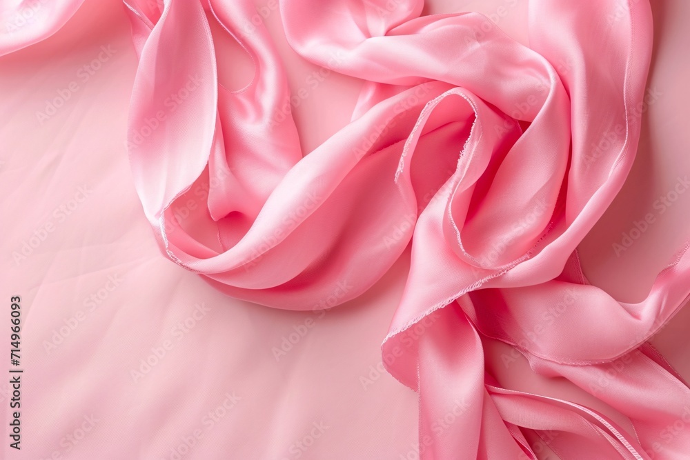 Pink fabric with a silky texture Generative AI Pink fabric with a silky texture Generative AI