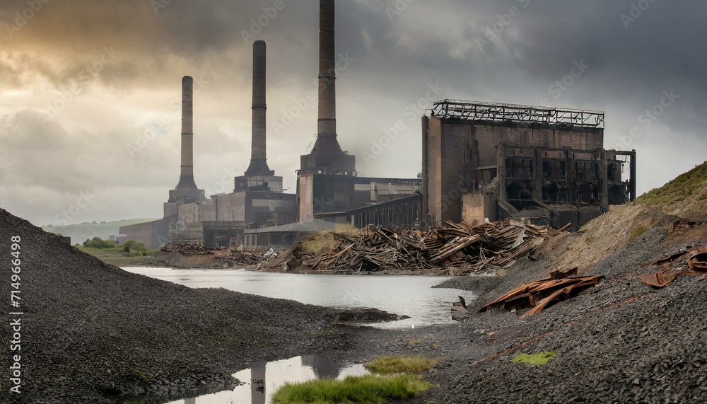 Fototapeta premium old abandoned power station