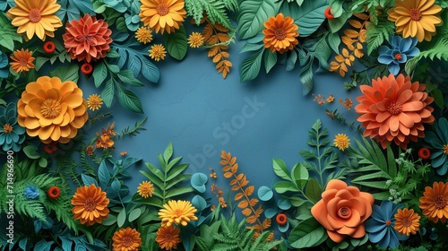 many blooming flowers, floral background