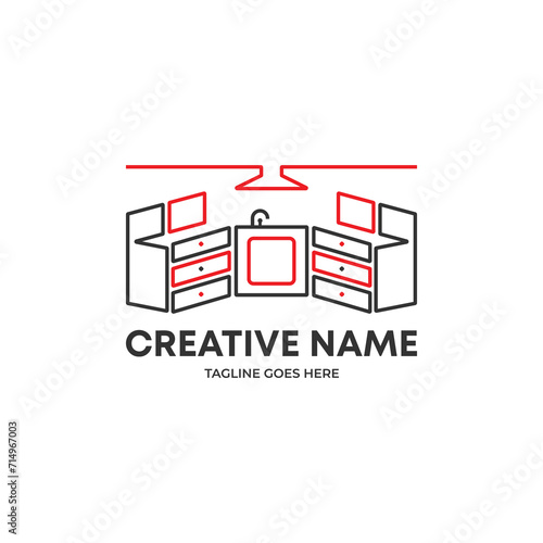 Kitchen remodeling logo. kitchen cabinet logo idea