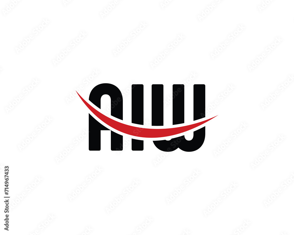 Obraz premium AIW Logo design vector template