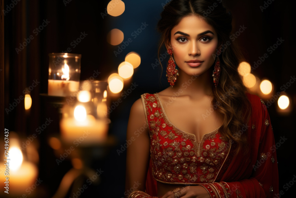Radiant Indian Bride in Traditional Wedding Attire Radiant Indian Bride in Traditional Wedding Attire