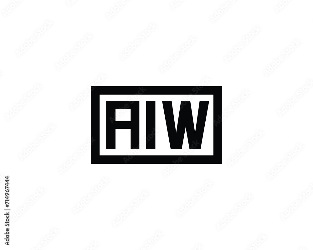 AIW Logo design vector template AIW Logo design vector template