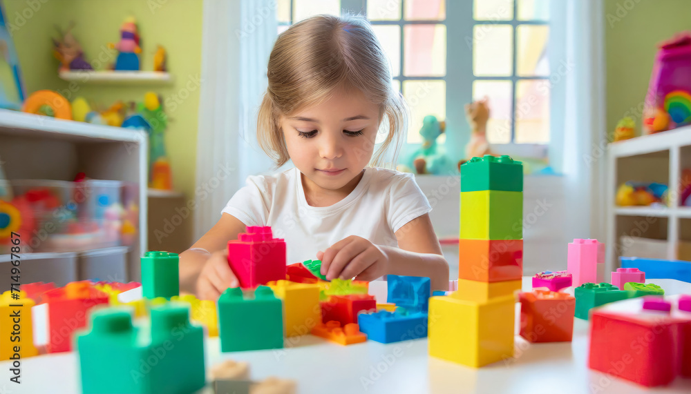 Colorful Kindergarten Building Blocks: Sparking Interest and Playful Learning for Little Girls Colorful Kindergarten Building Blocks: Sparking Interest and Playful Learning for Little Girls