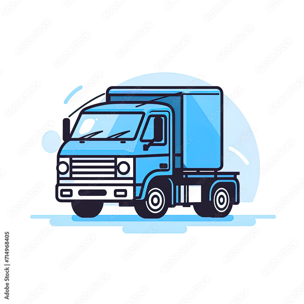 Truck icon. Delivery truck. Delivery service concept. Transport company logo. Logistics company icon. Logistics truck.