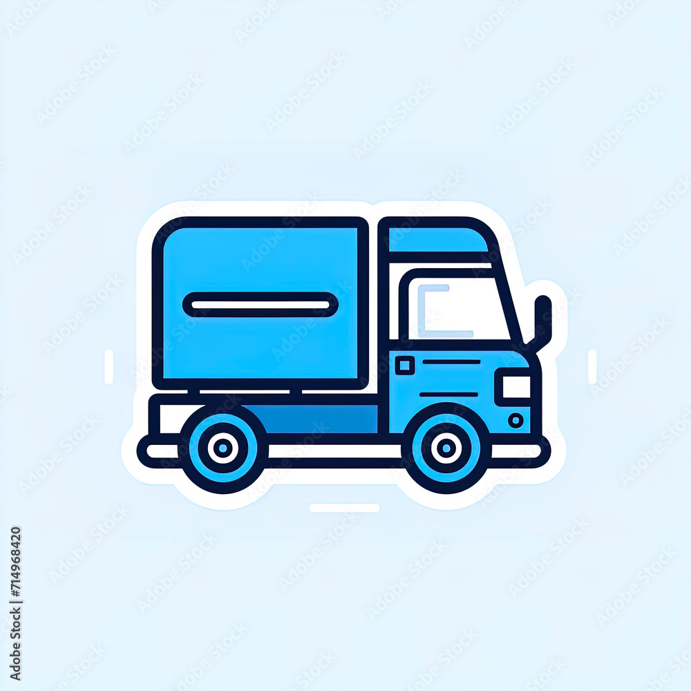 Truck icon. Delivery truck. Delivery service concept. Transport company logo. Logistics company icon. Logistics truck.