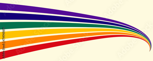 Rainbow wave in the colors of the LGBT community. Modern minimalist boho style. Samples of pride. LGBT flag wave. Rainbow. Vector illustration.