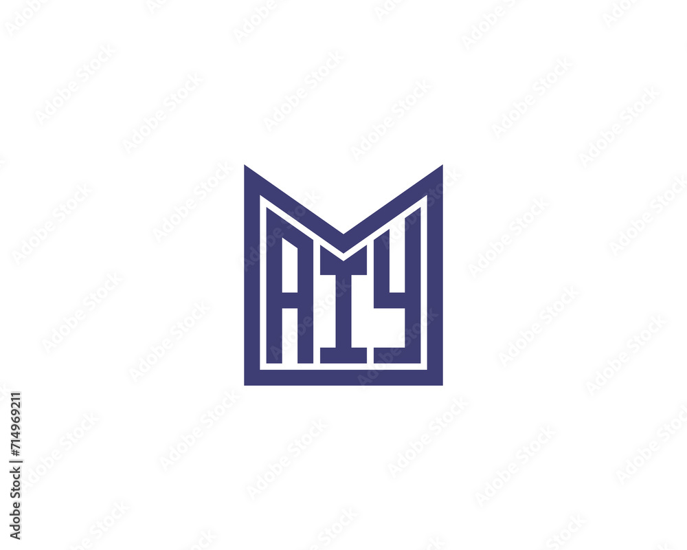 AIY Logo design vector template AIY Logo design vector template