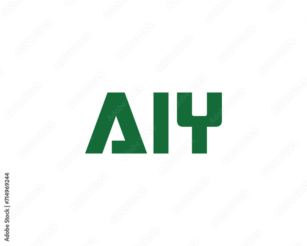 AIY Logo design vector template AIY Logo design vector template