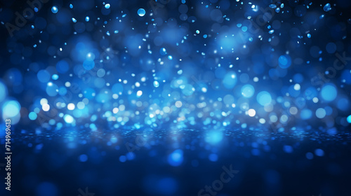 defocused abstract Dark blue and glow particle light background bokeh effect wallpaper © AlexArt