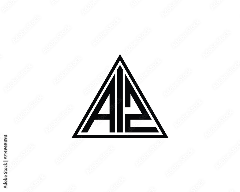 AIZ Logo design vector template AIZ Logo design vector template