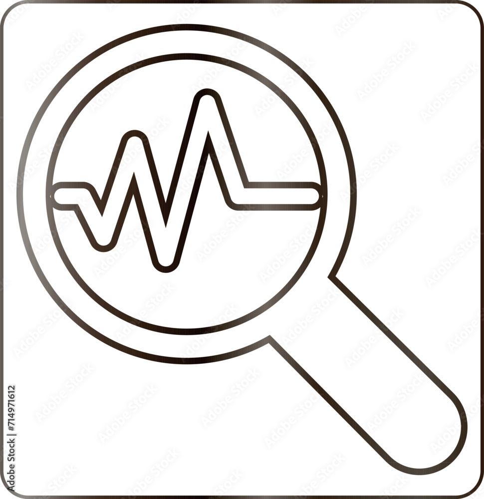 Magnifying glass icon with diagram design decoration. Magnifying glass icon with diagram design decoration.