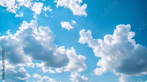 Cloudy blue sky white background