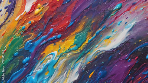 3d Colourful rainbow artistic oil artwork painting for background and wallpaper