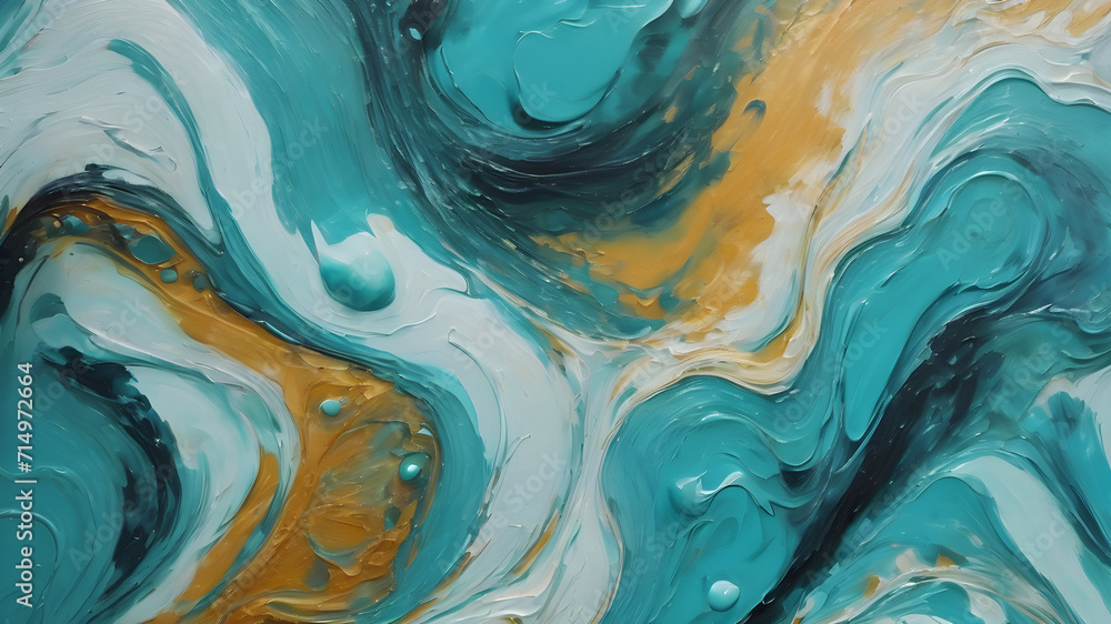 3d Colourful aquamarine artistic oil artwork painting for background and wallpaper 3d Colourful aquamarine artistic oil artwork painting for background and wallpaper