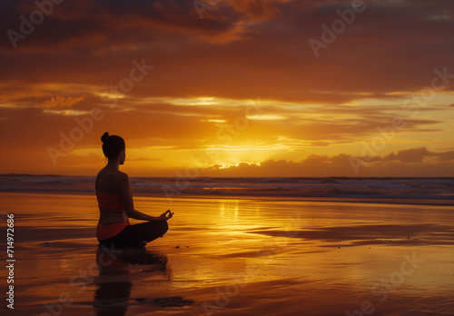 Wallpaper Mural yoga on the beach Torontodigital.ca