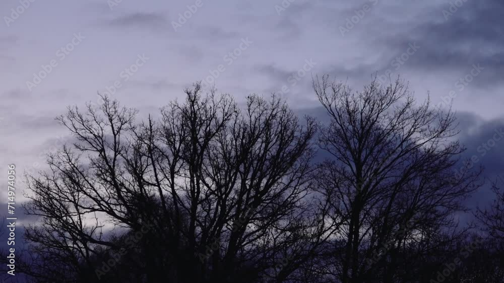 Movement of clouds in the sky. Dramatic sky with clouds Movement of clouds in the sky. Dramatic sky with clouds