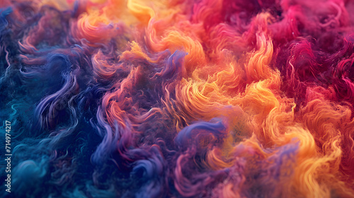 Abstract wave of colorful wool background photo
