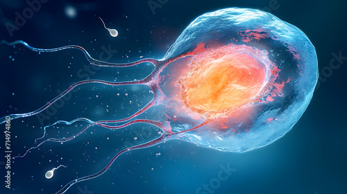 Concepimento ovulo e spermatozoo photo