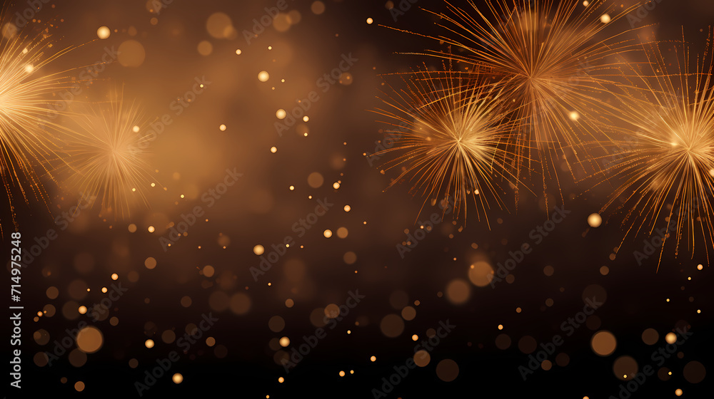 Happy New Year, burning fireworks with bokeh light background Happy New Year, burning fireworks with bokeh light background