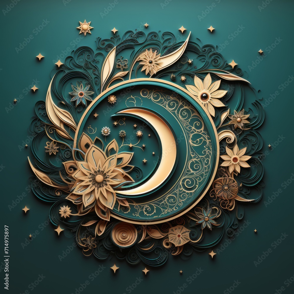 Floral abstract background with ornament Floral abstract background with ornament