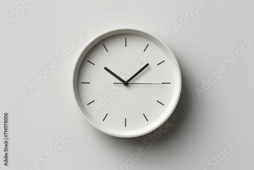 Wallpaper Mural Minimalistic Wall Clock Displaying Ten Past Ten Torontodigital.ca