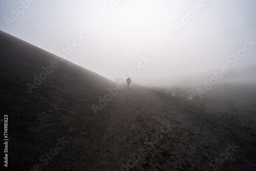 Etna volcano, cloudy day