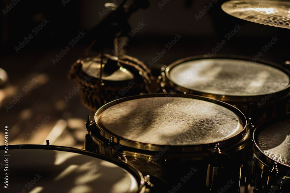 Rhythmic Beats: A Close-Up View of Carnival Drums in Vibrant Musical Action Rhythmic Beats: A Close-Up View of Carnival Drums in Vibrant Musical Action