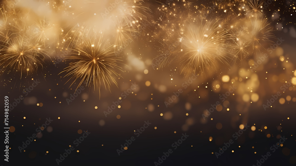 Beautiful creative holiday background with fireworks and sparkles Beautiful creative holiday background with fireworks and sparkles
