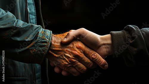 father and on hold hand © amirhamzaaa