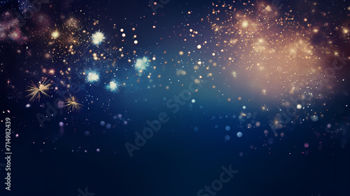 Beautiful creative holiday background with fireworks and sparkles