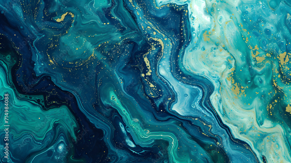 Acrylic Fluid Art Dark green waves in abstract ocean waves Marble effect background or texture Acrylic Fluid Art Dark green waves in abstract ocean waves Marble effect background or texture