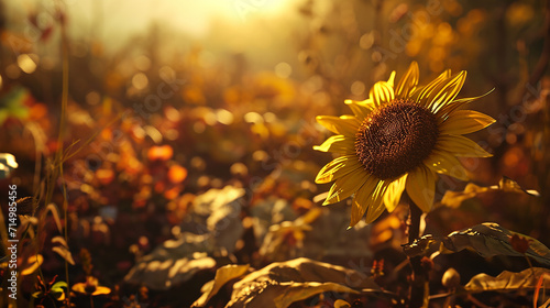 Photo of a sunflower with golden petals ai generative photo © Pallab