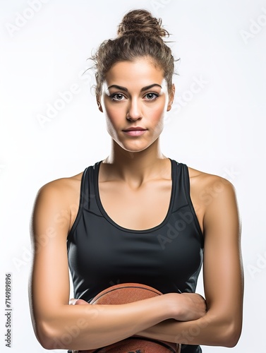 Talented Female Basketball Player, AI Generated photo